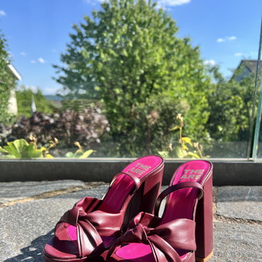 THE-ARE High Heels in Burgundy Farbe