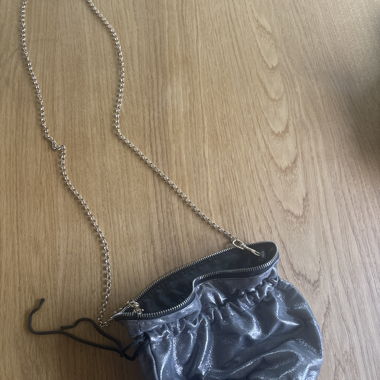 Sac bandoulière argenté