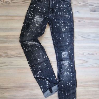 Jeans effet tâcheté