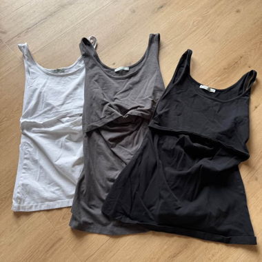 Set da 3 canotte per allattamento S