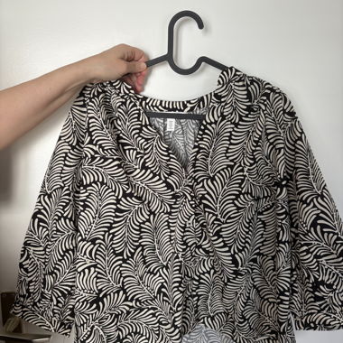 Black and White Blouse