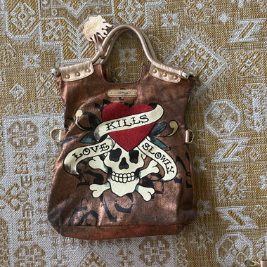 Borsa tote metallica Ed Hardy