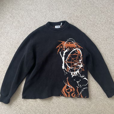 Maglione nero Weekday con stampa