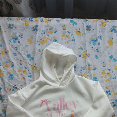 Pull blanc, imprimé,  unisexe