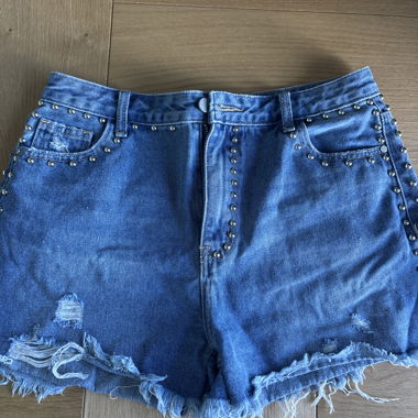 Denim Shorts with Studs