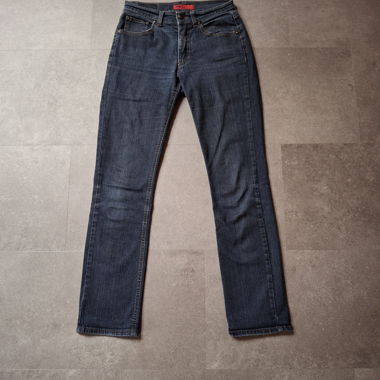 Dark wash straight leg jeans