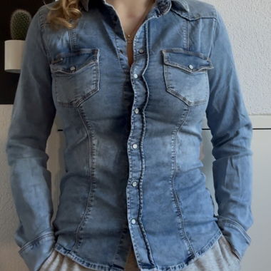Camicia in denim Guess blu