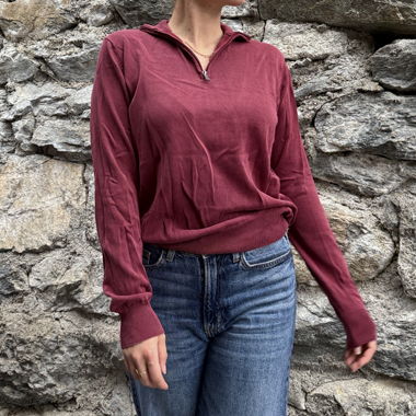 Maglione Bordeaux a maniche lunghe