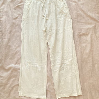 Pantaloni di lino bianchi