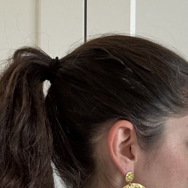 Large Boucles d'Oreilles Créoles Dorées