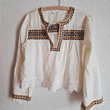 Blouse femme Zara crème