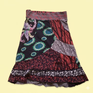 Jupe style patchwork Desigual M