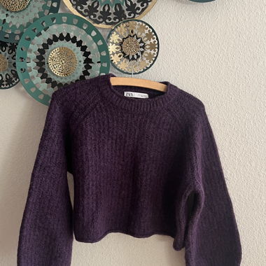 Cropped Pullover Lila