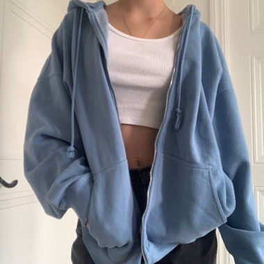 blue brandy melville zip up jacket🩵