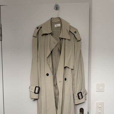 THE ROW Luxus Trenchcoat – Seide/Wolle/Leder
