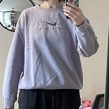 lavender sweat (not a real nike) 