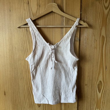 Crop top allacciato rosa