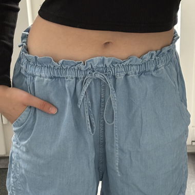 Fairtrade Stoffshorts im Jeanslook