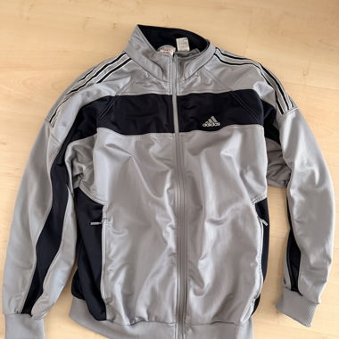 Giacca da allenamento Adidas grigia nera taglia XL