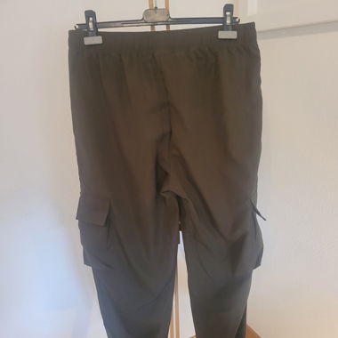 Olive green cargo joggers with print