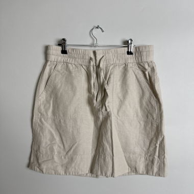 Beige Shorts aus beigem Textilgewebe