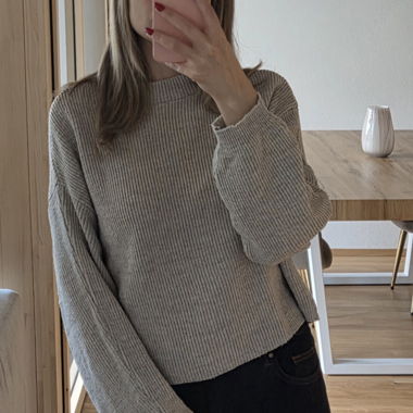Pull en maille beige d'EVEN&ODD