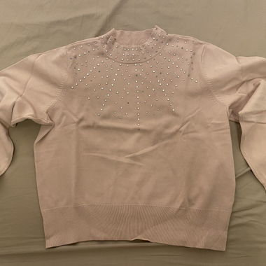 Pink Rhinestone Sweater