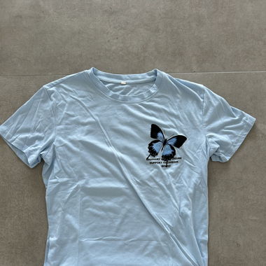 blue butterfly tshirt