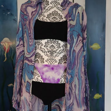Boho blouse and tie-dye bikini included