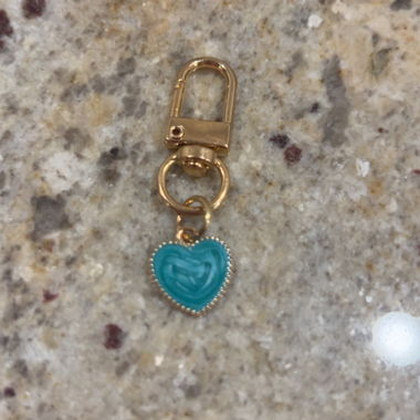 Turquoise Heart Keychain