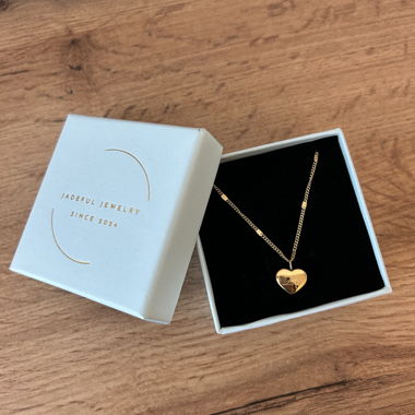 LOVE Heart Pendant Necklace - 18k gold plated