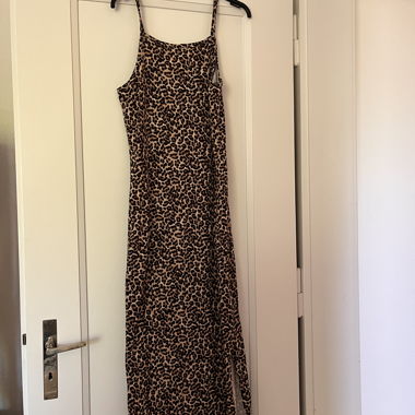 Leoparden Maxikleid XL