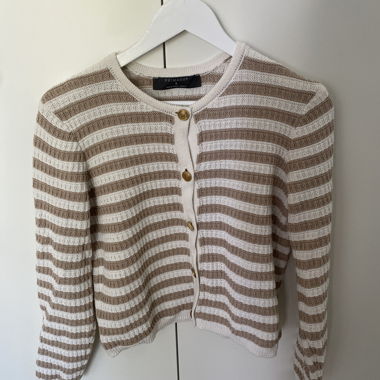Cardigan in maglia a righe