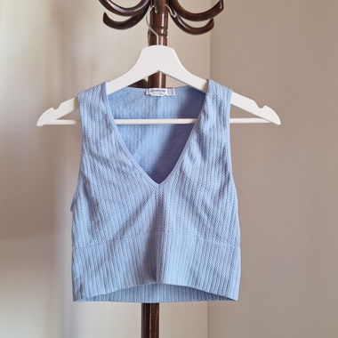 Blue crop top