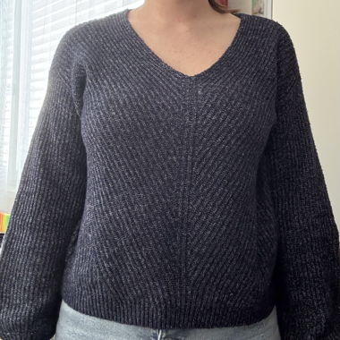 Maglione lavorato blu scuro