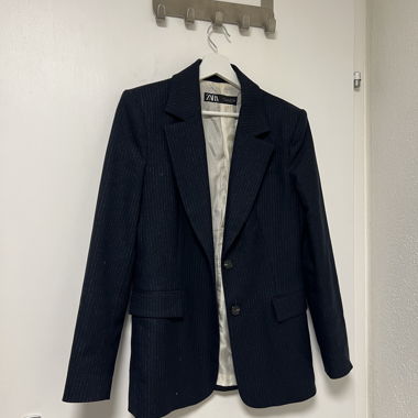 Blazer femme ZARA bleu foncé rayé S