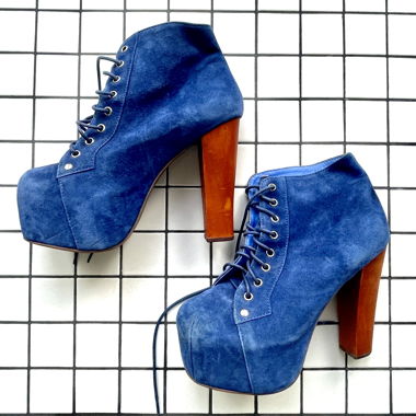 Jeffrey Campbell Blue Suede Litas