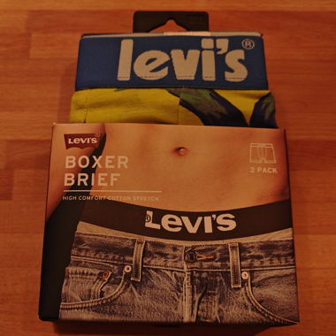 Levi's gelbe Boxershorts mit Blumenmuster, 2er-Pack