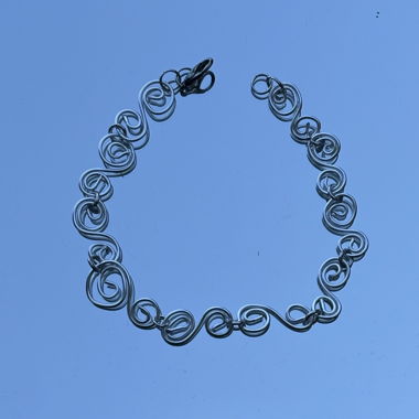 Bracelet spirale fil de fer 