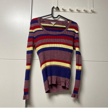 Pull tricot rayé