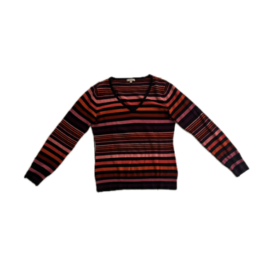 pull rayé rose