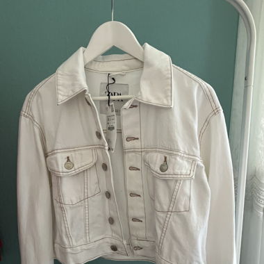 Jeans Jacke weiss