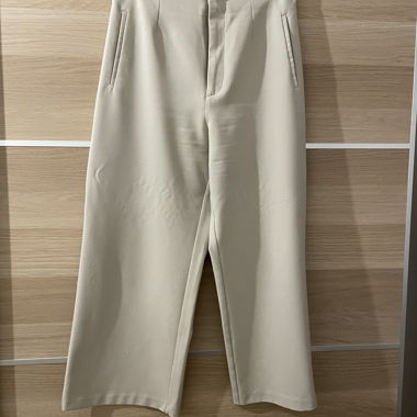 Zara-Hose cremeweiss Grösse L