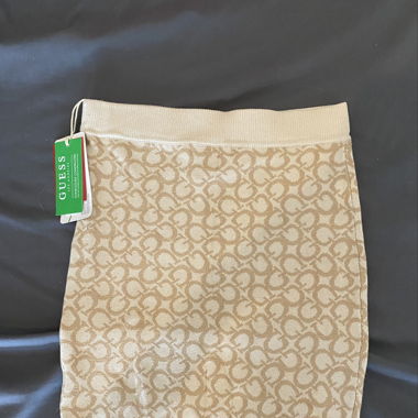 Guess beige monogram pencil skirt