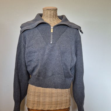 Pull gris zippé ZARA 