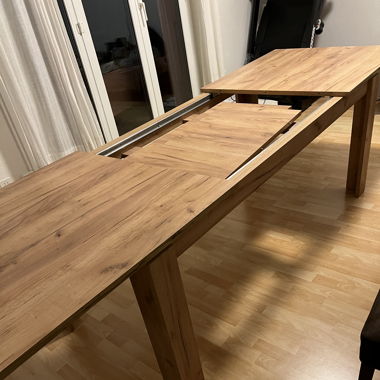 Table avec rallonges comme neuf 