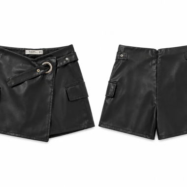 Black Leather Shorts