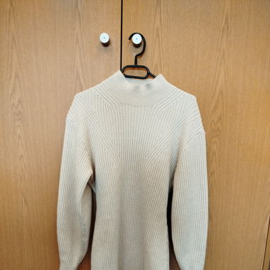 Robe style laine H&M M blanc cassé 