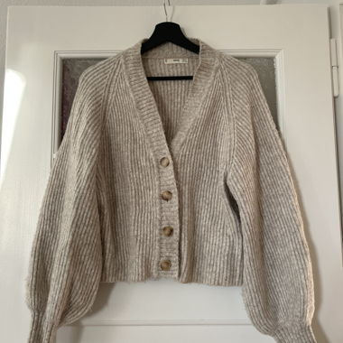 Beige Knit Cardigan