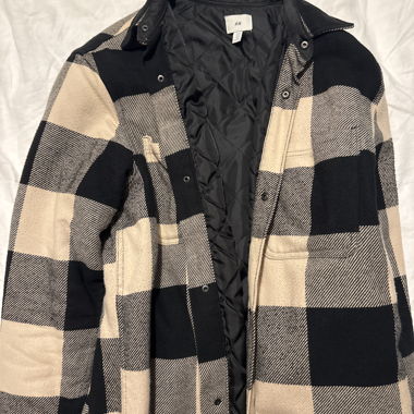 H&M checked quilted jacket